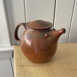 LAST CHANCE Handcrafted Ceramic Teapot Farmhouse Rustic Speckled Brown Nature